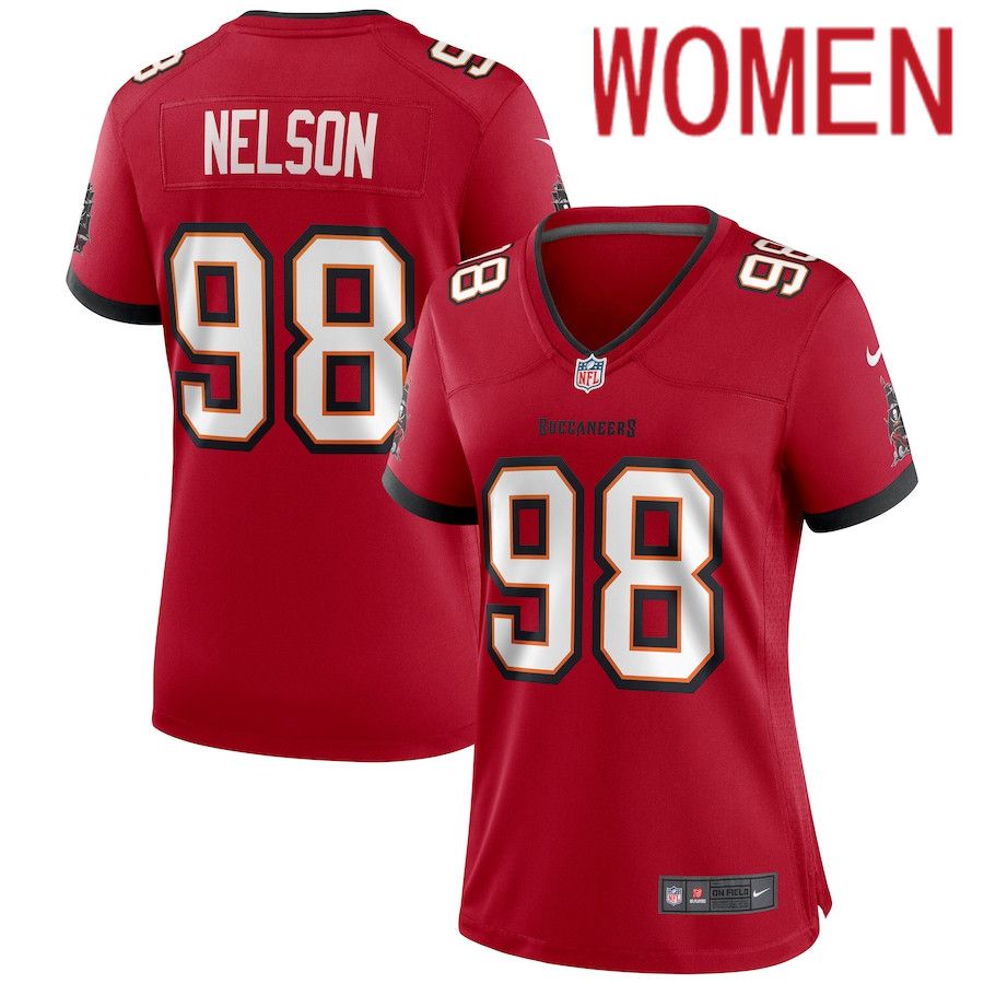 Women Tampa Bay Buccaneers #98 Anthony Nelson Nike Red Game NFL Jersey